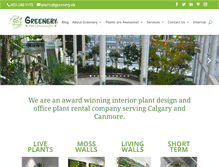 Tablet Screenshot of greenery.ca